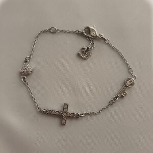 Swarovski Charm Bracelet Beautiful Cross, Key, Heart